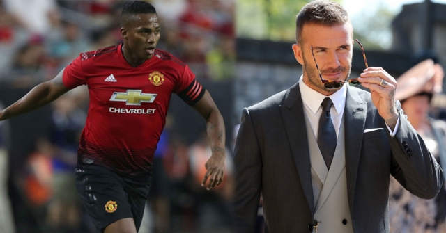 Antonio Valencia y David Beckham