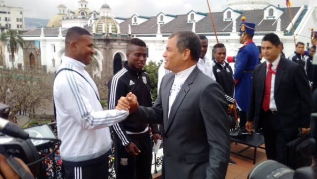 Rafael Correa y Jorge Guagua