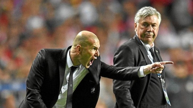 Zinedine Zidane y Ancelotti