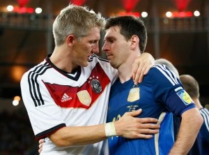 Bastian Schweinsteiger y Messi