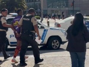Futbolista de Mushuc Runa fue detenido en la previa por la Policía en el Estadio Olímpico Atahualpa