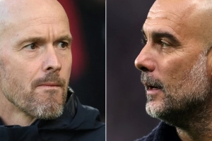 Erik ten Hag and Pep Guardiola-manchester-united-v-manchester-city-premier-league