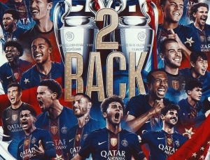 Luis Enrique corrió a abrazarse con Willian Pacho en el bicampeonato de Champions con el PSG
