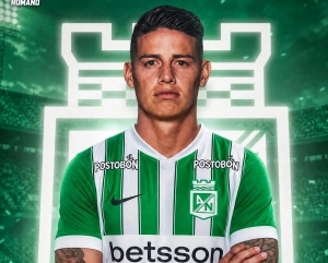 James Rodríguez regresa a Colombia para vestir la camiseta de Atlético Nacional