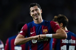 Robert Lewandowski - fc-barcelona-v-royal-antwerp-fc-group-h-uefa-champions-league-2023-24