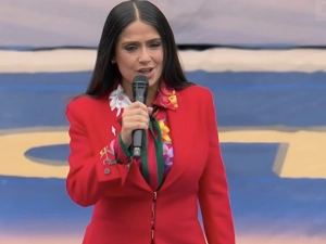 Salma Hayek habló a nombre de México antes del inicio de la Copa del Mundo