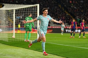 Julián Álvarez destaca la reacción del Atlético de Madrid ante el FC Barcelona