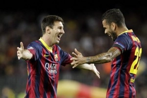Messi y Dani Alves