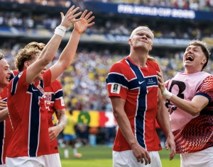 Haaland mete a Noruega a octavos de final del Mundial y manda a casa a Brasil