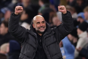 Guardiola celebra otro pase a Wembley con el Manchester City