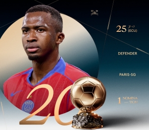 Orgullo ecuatoriano en la élite: Willian Pacho se ubica entre los 20 mejores del Balón de Oro