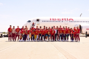 La selección de España ya está en Madrid para festejar el título mundial