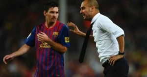 Pep Guardiola y Lionel Messi