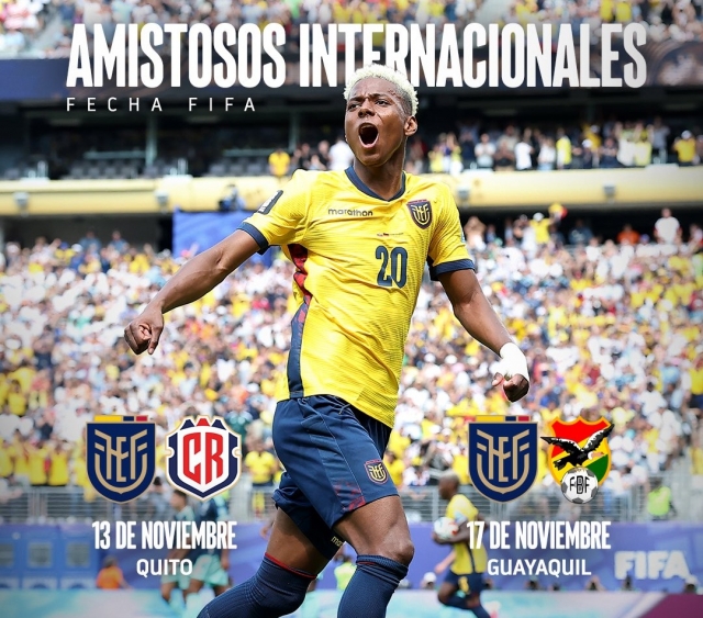 Ecuador amistosos noviembre 2026