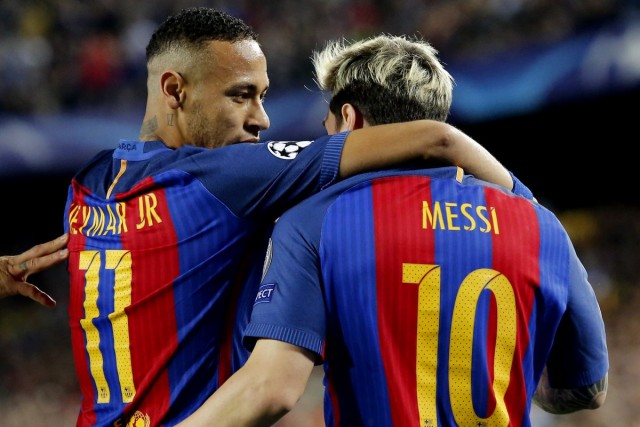 Neymar Junior y Messi
