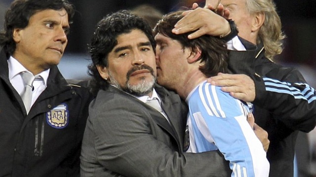 Diego Maradona y Messi