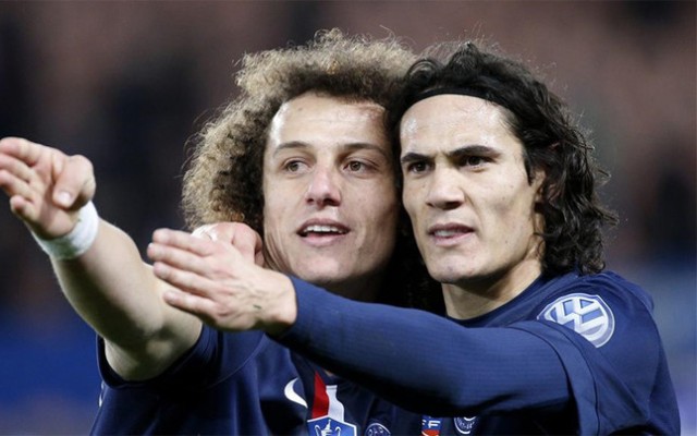 Cavani y David Luiz