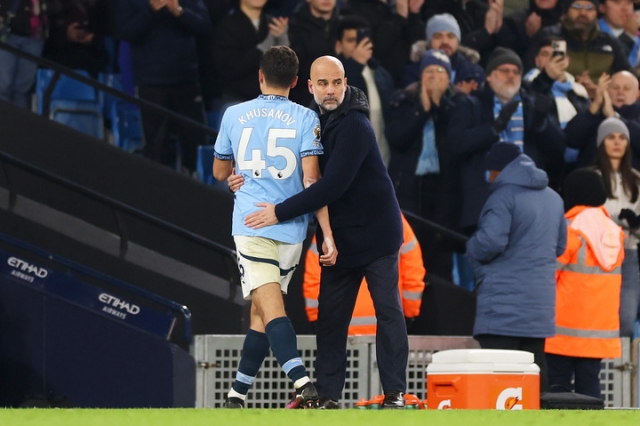 Pep Guadiola-Abdukodir Khusanov-ManchesterCity-Chelsea-Premier League-2025